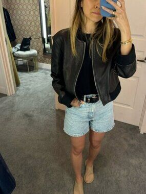 Khaite Otten cropped bomber jacket size 10 NWT